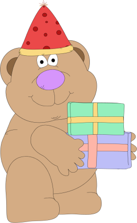 Gift Bear on Birthday Gift Bear Clip Art   Birthday Gift Bear Image