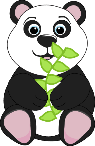 panda eating clipart - photo #15