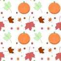 Fall Pumpkin and Leaves Background