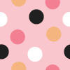 Black Pink and Orange Polka Dot Background