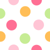 Pink Orange and Green Polka Dot Background