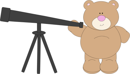 Bear Using a Telescope